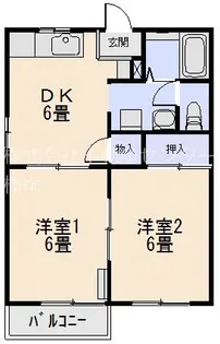 プランドール神戸A【1階】の間取り