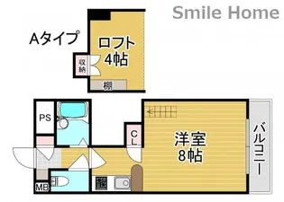 コスモレジデンス北加賀屋II【5階】の間取り