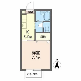 ウエストパル高崎【2階】の間取り