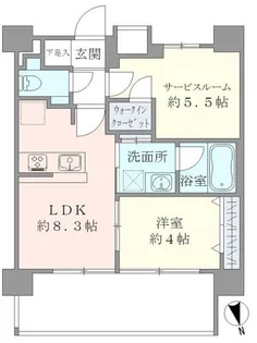 CASA EST CORTA【7階】の間取り