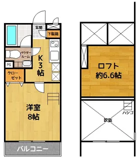 サンヴィアーレA【2階】の間取り