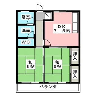 マンション川原【2階】の間取り