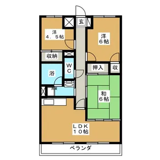 ベルハイツ【4階】の間取り