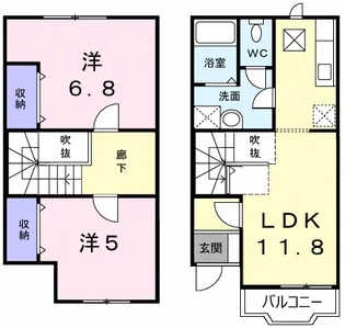 さくらコリーヌD【1階】の間取り