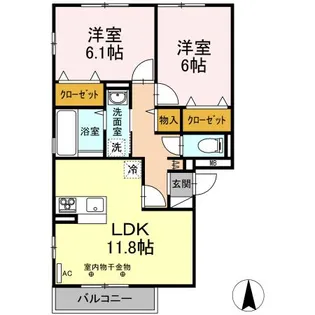 クレア・ド・ルーン【3階】の間取り