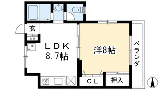 グランミュゼ北野【4階】の間取り