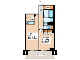 リーラ横浜川和町【9階】の間取り