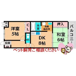 レジデンス鶴見緑地【3階】の間取り