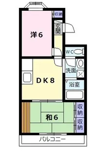 松月マンション【4階】の間取り