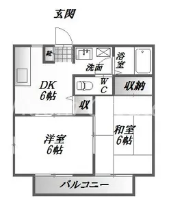 フレグランス国府【1階】の間取り