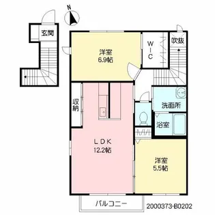松濤 B棟【2階】の間取り