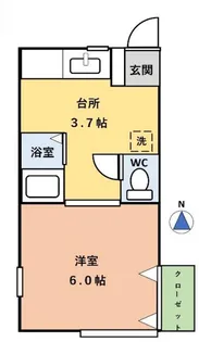 ビーム早稲田【1階】の間取り