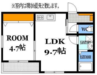リノリノアパートメントwithB棟【1階】の間取り