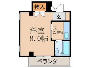ラピスヤン東野【2階】の間取り