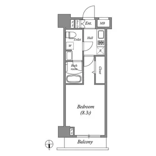 GENOVIA東中野skygarden【8階】の間取り