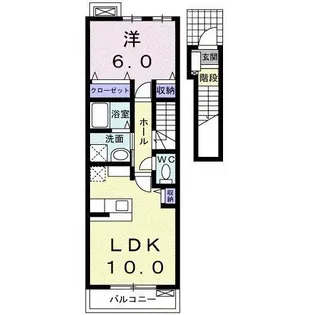 ブルス・ハープI【2階】の間取り