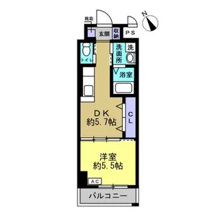 メゾンドクレチュール【5階】の間取り