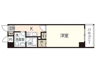 グランドール濱本【6階】の間取り