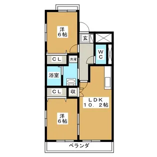 プティアルカンシェル【3階】の間取り