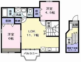 ヴィレッジ水車II【2階】の間取り