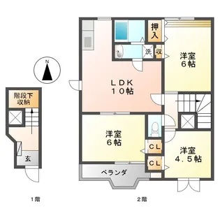 ガーデンスクウェアー【2階】の間取り
