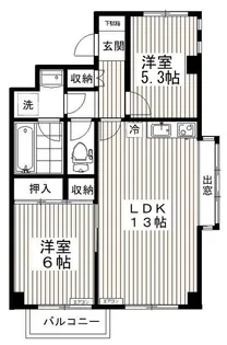 ケーズコート【4階】の間取り