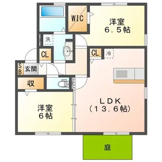 ホワイトハウス【1階】の間取り