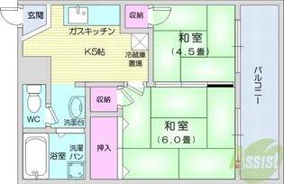 早坂ビル【4階】の間取り