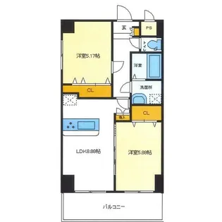 フェリオ南町田【4階】の間取り