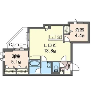 シャーメゾン東坂下【3階】の間取り