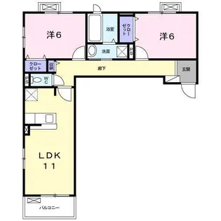 アンソレイエIII【2階】の間取り