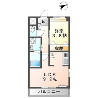 メゾン唯【2階】の間取り