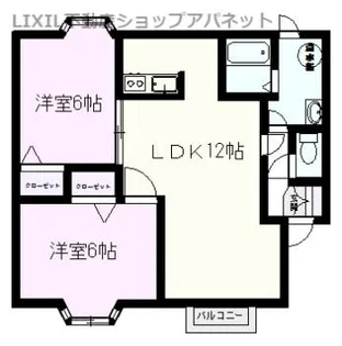 シャルマン上所B【2階】の間取り