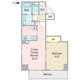 グランディール匠【2階】の間取り