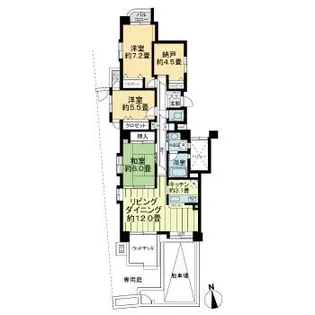 チサンマンション富沢駅前3【1階】の間取り