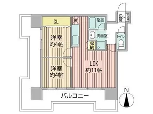 UURコート札幌北3条【10階】の間取り
