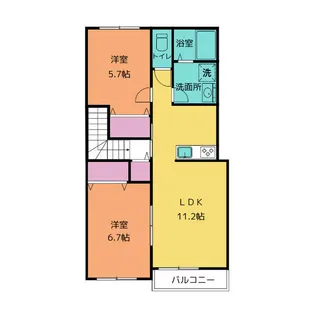アイブリックボヌール【2階】の間取り