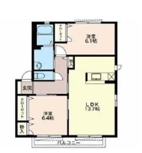 MAST TOWN愛野I A棟【1階】の間取り