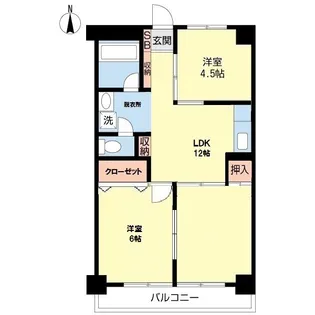 ユーパレス田柄【2階】の間取り