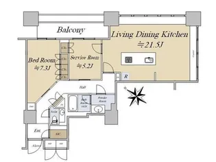ガレリアグランデ【26階】の間取り