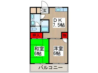 グリーンパークタニグチ2【1階】の間取り