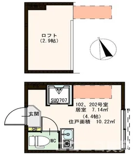 エヴィメリア永福【2階】の間取り