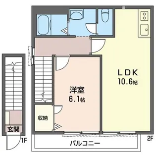 ノイエ南台【2階】の間取り