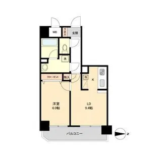 アーバンフラッツ青葉小田原【7階】の間取り