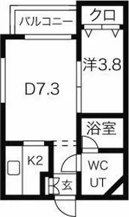 グランメール弘道舘第2【1階】の間取り