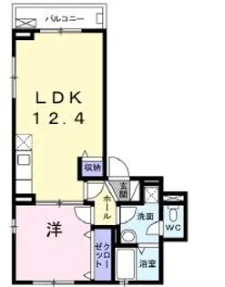 アスピシャス ベリー【2階】の間取り