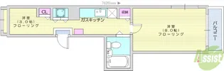 メゾンナバタ一番町【3階】の間取り