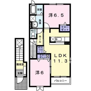 レジデンス・アキ II【2階】の間取り