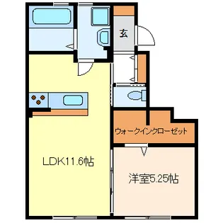 エイブルメゾン高井 EAST【1階】の間取り