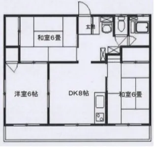 第3松ノ木マンション【3階】の間取り